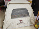 駱駝（CAMEL）戶(hù)外黑膠帳篷天幕二合一可拆便攜式4-6人防曬防雨全套黑膠裝備 173BA6B111，奶酪色（涂銀）3-4人 曬單實(shí)拍圖