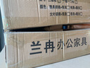 蘭冉 洽談桌椅組合圓形會議桌接待桌簡約休閑桌椅一桌四椅 黑色皮椅 曬單實拍圖