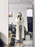 半繪軟糯加厚仿水貂絨毛衣女針織衫中長款開衫女秋冬復(fù)古慵懶風(fēng)寬松外 白色 S 8090斤 曬單實(shí)拍圖