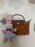瓏驤（LONGCHAMP）女包環(huán)保再生材質(zhì) 手提小袋拉鏈化妝包短柄餃子包禮物 焦糖色34175919504 曬單實(shí)拍圖