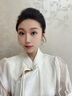 唐后國(guó)潮彩繪琺瑯和田玉耳環(huán)女復(fù)古耳墜925銀耳飾送生日節(jié)日禮物 古法金色 曬單實(shí)拍圖