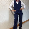 童悠品兒童西裝套裝帥氣英倫風(fēng)花童禮服男童小西服中大童男孩鋼琴演出服 藍色6件套：5件套+馬甲 160 碼 身高155-160cm 重86-99斤 曬單實(shí)拍圖
