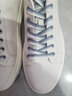 金利來(lái)（Goldlion）板鞋男 清倉男士休閑皮鞋 圓頭系帶牛皮男鞋 潮流小白鞋男 白色 40 曬單實(shí)拍圖