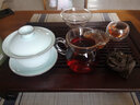 龍泉青瓷三才蓋碗功夫茶具泡茶碗陶瓷手工主人杯中式大號敬茶杯普洱分茶器 弟窯粉青-禮盒裝 曬單實拍圖