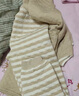 貝貝怡寶寶保暖夾棉內(nèi)衣套裝秋冬加厚前開睡衣嬰幼兒上衣褲子 猴子淺綠1 90 曬單實拍圖