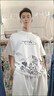 狄帝鯊休閑套裝男士運動(dòng)夏季薄款冰絲短袖短褲潮流衣服男裝一套搭配帥氣 KC-山峰套裝【白色】 XL 曬單實(shí)拍圖