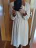 Olrain歐芮兒卡其色連衣裙女秋季收腰顯瘦撞色翻領(lǐng)氣質(zhì)減齡裙子 杏色 L 曬單實(shí)拍圖