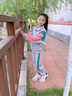 純貝兔（CHUNBEITU）女童套裝兒童開(kāi)衫外套秋冬新款寬松洋氣長(zhǎng)袖中大童加絨長(zhǎng)褲兩件套 束領(lǐng)拼接套裝 淺灰春秋 150 建議身高145cm左右 曬單實(shí)拍圖
