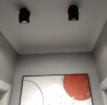 爱斯兰射灯明装筒灯客厅卧室过道防眩LED洗墙灯照画可调角度灯具 黑色7W(美国科锐） 自然光 实拍图
