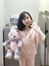 英氏【超柔半邊絨】原創(chuàng)卡通印花兒童睡衣防靜電男女童家居服粉色120 曬單實(shí)拍圖