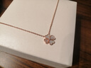 Grace Girl原創(chuàng  )四葉草項鏈女士款小清新玫瑰金首飾情人節生日禮物送女友老婆 白貝母四葉草項鏈-本地倉 曬單實(shí)拍圖