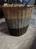 塑料藤編臟衣服收納筐ins家用衛生間防水臟衣簍洗衣籃子玩具桶框 田園風(fēng)咖色漸變 XL(41*3*38)特大號 曬單實(shí)拍圖