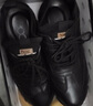 高哥增高鞋男春秋款男士運動(dòng)休閑鞋真皮百搭跑步鞋潮隱形內增高男鞋 黑色6cm 0231630XA 40 曬單實(shí)拍圖