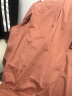 松山棉店商场同款睡衣女情侣家居服男士睡衣棉加莫代尔开衫套装 男士-净色-砖红 180 实拍图