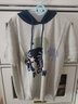 絨典亞麻連帽短袖T恤女夏季薄款刺繡針織衫韓版體恤寬松女裝上衣 灰色（小象） L 曬單實(shí)拍圖