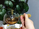 日式玻璃功夫茶具茶杯套裝家用客廳簡茶蓋碗小套辦公室會客 9頭霧語金邊套裝+側(cè)把壺+六君子 曬單實(shí)拍圖