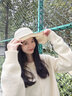 Siggi防曬女帽子女春夏防曬防紫外線(xiàn)空頂遮陽(yáng)帽可扎馬尾可折疊帽 燕麥米 56cm-58cm 曬單實(shí)拍圖