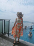 海边度假连衣裙矮个子海滩裙沙滩裙女夏超仙巴厘岛三亚小个子波西米亚中长裙 桔色 有腰带 S 晒单实拍图