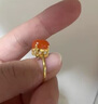 奈維斯汀南紅瑪瑙戒指女925銀金鑲玉開(kāi)口富貴高級(jí)食指戒520禮物 適合范圍13-14cm 曬單實(shí)拍圖