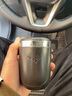 CTRLEND車(chē)載煙灰缸防掉灰LED帶燈汽車(chē)座式不銹鋼煙缸一鍵開(kāi)蓋汽車(chē)用品 黑色銀框無(wú)字款 曬單實(shí)拍圖