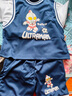G.DUCKKIDS奧特曼衣服男童夏裝套裝2023新款寶寶夏季衣服洋氣兒童短袖籃球服 藏青色奧特曼套裝 120 建議身高115cm 曬單實(shí)拍圖