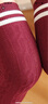俞兆林過(guò)膝襪女春秋純色棉質(zhì)護膝襪子日系甜美抽條顯瘦長(cháng)筒襪花邊堆堆襪 酒紅 均碼 曬單實(shí)拍圖
