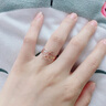 黛慕妮 18K金戒指彩金女款戒韓版?zhèn)€性開口指環(huán)三色金指環(huán)老婆情人節(jié)禮物 15# 曬單實(shí)拍圖