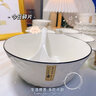四伴碗碟套裝家用日式餐具整套簡(jiǎn)約喬遷陶瓷碗套裝碗盤(pán)碗筷碗具 10人49件配8英寸湯碗【禮盒裝】 曬單實(shí)拍圖