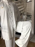 李寧（LI-NING）太極服男女高彈牛奶絲太極練功服八段錦武術(shù)比賽表演服中國風(fēng)高檔 李寧經(jīng)典-白色 【高端款】 M身高165-170cm體重130-140斤 曬單實(shí)拍圖