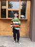 FNJ KIDS童裝男童運動(dòng)套裝2025春裝新款洋氣中大童衛衣褲兒童兩件套彩色130 (建議身高120-130cm) 曬單實(shí)拍圖