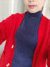 红粉宣言秋冬新款修身高领加厚加绒打底衫女长袖 藏青色-加绒 M 实拍图