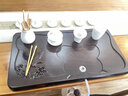 華廈弘泰 整塊黑檀木 茶盤(pán)實(shí)木茶臺家用簡(jiǎn)約排水原木茶海大號功夫茶具托盤(pán) 65x35x4.5大展宏圖 曬單實(shí)拍圖