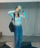 凡小如打底衫女秋冬長(cháng)袖t恤毛衣內搭修身短款可外穿純欲高級感顯瘦上衣 白色 L碼【建議95-110斤】 曬單實(shí)拍圖