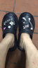 紅蜻蜓洞洞鞋女外穿沙灘涼鞋軟底厚底增高包頭拖鞋WGK240331黑色36-37 曬單實(shí)拍圖