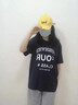 小譜王定制t恤純棉工作服工衣短袖diy情侶寬松班服文化衫團(tuán)隊(duì)印LOGO刺繡 寬松版-黑色 M 曬單實(shí)拍圖
