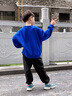 LI-NING KIDS李寧兒童運(yùn)動(dòng)套裝春秋新款男大童圓領(lǐng)休閑衛(wèi)衣寬松衛(wèi)褲小童兩件套 藍(lán)色衛(wèi)衣套裝【春秋薄款】 150cm 曬單實(shí)拍圖