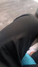杉努裤子男士夏款春秋季潮流冰丝直筒宽松阔腿休闲裤港风九分小西男裤 K21-黑色（冰丝款） 2XL（建议140-155斤） 实拍图