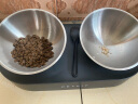 小佩15°可调节碗 猫碗猫食盆狗狗喝水饮水 护颈椎宠物碗食具水具 【新】双钢碗 实拍图