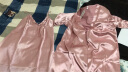 南极人女士睡衣女夏仿真丝吊带睡裙睡袍两件套性感家居服套装豆沙粉XL 实拍图