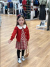 凡獵女童連衣裙秋裝新款兒童公主裙小女孩洋氣寶寶一周歲禮服春秋 紅色 90 曬單實(shí)拍圖