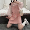 EPET元?dú)忭n版純色背帶牛仔短裙女夏裝寬松百搭愛心甜美減齡吊帶連衣裙 粉色背帶裙 面料 L 105-115斤 曬單實(shí)拍圖