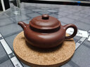 百年利永 宜興名家純?nèi)止ぷ仙皦卦V紫泥大口扁腹壺功夫茶具泡茶壺 大口扁腹·書 260ml 曬單實(shí)拍圖