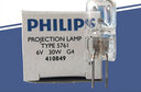 飛利浦（PHILIPS)顯微鏡燈泡6v20w小燈泡投影儀設備30W鹵素燈珠儀 【5只裝】5761 6v30w 曬單實拍圖