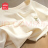 名創(chuàng)優(yōu)品（MINISO）短袖2025新款女夏季胖mm大碼顯瘦寬松女裝純棉半袖夏天正肩女t恤 奶白色(木棉羊胸標) XL (體重130-150斤) 曬單實拍圖