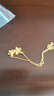 周大生黃金項鏈女足金桃花套鏈鏤空繁花生日禮物送女友4.14g 曬單實拍圖