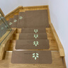 和居家  （3片9折）樓梯防滑踏步墊免膠自貼家用旋轉實(shí)木樓梯地墊定制樓梯踏步墊 駝色幸運草（夜光款） 70CM*22CM*4.5CM（單片價(jià)） 曬單實(shí)拍圖