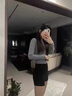 皮爾卡丹（pierre cardin）加厚黑色西裝短褲女秋冬2025款小個(gè)子高腰辣妹休閑褲顯瘦外穿靴褲 黑色 S 曬單實(shí)拍圖
