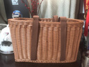 夢(mèng)納思仿藤編織籃購物買(mǎi)菜簍手提洗澡水果蔬菜收納筐野餐花籃子帶蓋子 大號布手提菜籃子 曬單實(shí)拍圖