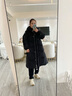 獨(dú)束【三色可選】大碼女裝白鴨絨羽絨服女冬新款胖mm收腰顯瘦外套 氣質(zhì)黑 L 曬單實(shí)拍圖