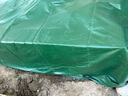 赤誠（chicheng） 防水布防雨布戶(hù)外油布加厚綠防曬雨棚遮陽(yáng)隔熱防雨篷布保溫雨布 綠色 3*6米 配繩子 曬單實(shí)拍圖